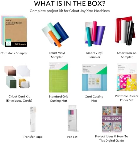 Cricut Ultimate All-in-One Materials & Accessories Bundle for Cricut Joy Xtra Machines- 110+ Piece Craft Supply Kit with Vinyl, HTV, Infusible Ink, Sticker Paper, Pens, Cards & DIY Project Materials - Image 2