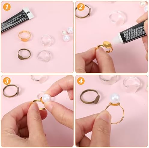 Elegaperma 80pcs Ring Blanks, Adjustable Ring Blanks for Jewelry Making with Base for Men Women Jewelry Make DIY Crafts - Image 6