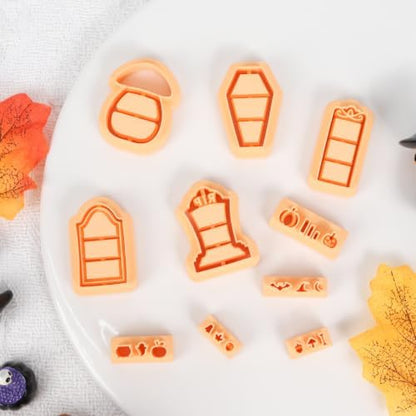Puocaon Halloween Bookshelf Polymer Clay Cutters for Jewelry Earring Making by PuocaonPolymerClayTools