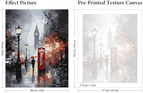 Paint by Numbers Kit for Adults Beginner 16x20 Inch, London City View - Image 3