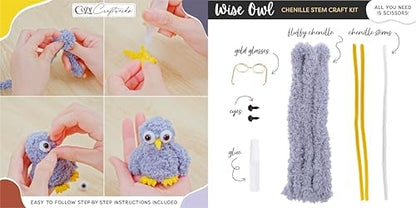 WeVeel Cozy Craftworks Chenille Stem Animal Craft Kit for Adults – Create 4 Adorable Animals (Kitty, Puppy, Bird & Owl) – Relaxing DIY Arts & Crafts Kit with All Supplies - Image 5
