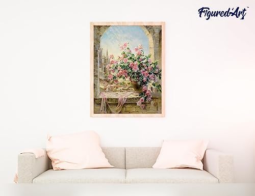 Figured'Art Paint by Numbers for Adults with Frame Pretty Bouquet 16"x20" - Craft Art Painting DIY Kit Canvas Already Stretched on a Wooden Frame - Image 4