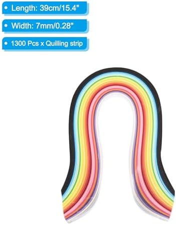PATIKIL 1300pcs Quilling Strips Paper, 10mm x 39cm Origami Paper Quilling Kits for Adults Beginner Art DIY Craft Christmas, Multicolor - Image 2