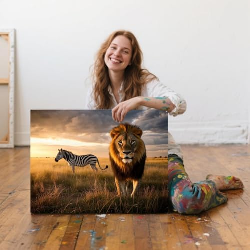ACANDYL Paint by Numbers Kit for Adults Beginner African Savanna Paint by Number for Adults Painting by Number Animal DIY Acrylic Painting on Canvas Arts Craft Decoration for Home Wall 16x20 Inch - Image 5