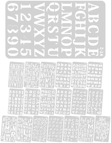 5sets/100 Sheets Pet Material Letter Template Stencils for Wood Burning Craft Tools DIY Projects Painting Accessories English Stencil - Image 2