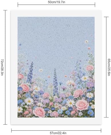 Paint by Numbers Kit for Adults Beginner Art Decor Blue Daisy Meadow - Image 2