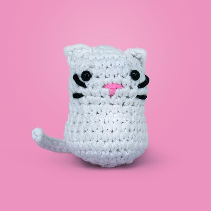 Selfiko Crochet Kit for Beginners – Complete Amigurumi Starter Pack with Pre-Started Magic Ring, Step-by-Step Video Tutorials & Simple Yarn – Learn to Crochet Easily (Meowko The Cat) - Image 2