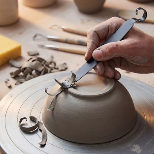 7pcs Double-Sided Clay Sculpting Tools, Wooden Handle Pottery Trimming Tool - Image 3