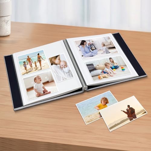 Large Photo Album Scrapbook, Holds 4x6, 8x10 Pictures, Self-Adhesive Pages for Baby, Wedding, Travel & Family Memories, Includes Metallic Pen & Scraper, DIY Memory Book for Gifts 11" X 10.8" 60 Pages - Image 2