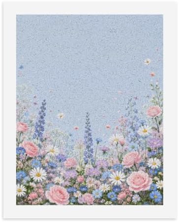 Bozfoxa Paint by Numbers Kit for Adults Beginner Blue Daisy Meadow by Unknown