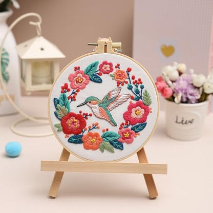 Louise Maelys Hummingbird Flower Embroidery Kit for Beginners Gift - Image 4