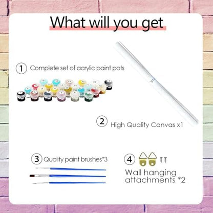 Jiqinsiye Adults Paint by Number Kits,Fruit Basket Painting by Number Kits on Canvas,Large Color by Numbers Adult Watercolor Gifts for Friends Wall Decor - Image 4