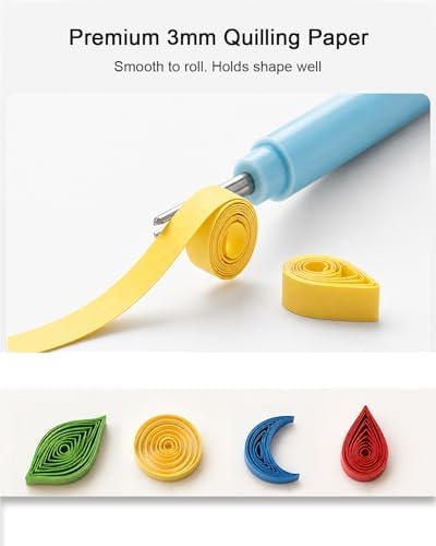 YURROAD Beginner Paper Quilling Kit with 3mm Strips in 36 Colors and Tools - Image 5