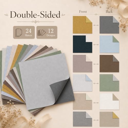 Nature Scrapbook Paper Pad 6x6 Double Sided, Earthy Patterned Paper Pack - Decorative Craft Cardstock & Scrapbooking Supplies for Card Making, Junk Journal Ephemera, Mini Albums - Image 4