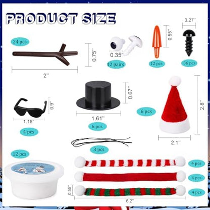 BANBBUR 12 Pack Christmas Stocking Stuffers for Kids, Build a Snowman Kit - Image 3