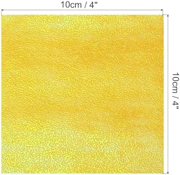 MECCANIXITY 100 Sheet Glitter Origami Paper 4x4 Inch Shiny Sparkly Square Folding Sheet 10x10cm Iridescent Paper for DIY Art, Craft Decor, Yellow - Image 2
