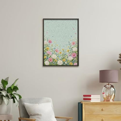 Bozfoxa Paint by Numbers Kit for Adults Beginner Mint Garden Floral - Image 4
