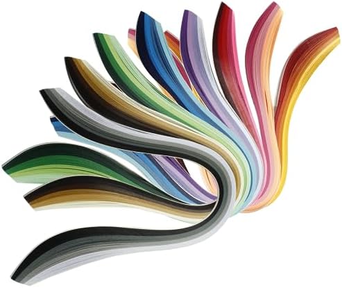 Hitefu Quilling Paper Strips, 3mm Width, 15" Length, 9 Sets by Hitefu