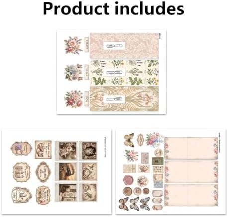 Countryside Whispers Junk Journal Folio Kit, Vintage Scrapbook DIY Handcraft Supplies, Creative Mini Folder & Booklet Making Set for Handmade Art Projects - Image 5