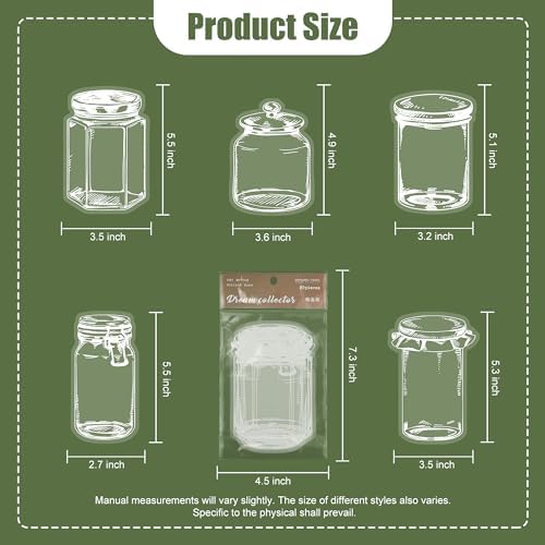 Large Size Transparent Dried Flower Bookmarks, 20 PCS Handmade DIY Flower Page Clips,World in Bottle-Making Stunning Herbarium(Mason Jars) - Image 5