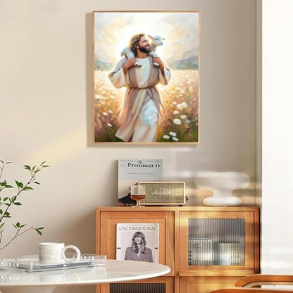 Jesus Paint by Numbers Kit for Adults Framed Canvas 12X16 in, Frameworkless - Image 5