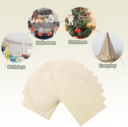 2 Pack Plywood Sheets, 17.1" x 17.1"x 0.2" Basswood Sheets - Image 6