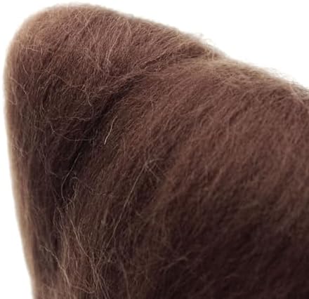 Clover Natural Wool Roving, Brown - Image 4