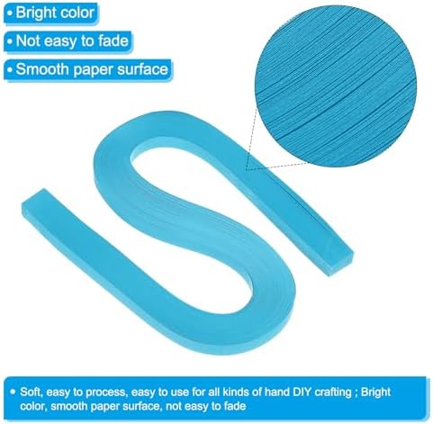 PATIKIL 240pcs Quilling Strips Paper 3/8"(10mm) 21"(54cm) Origami Paper Quilling Strip for Art DIY Hand Craft Christmas, Aquamarine Blue - Image 3