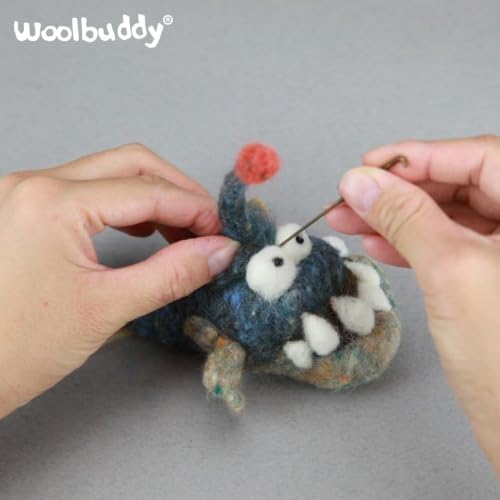 Woolbuddy Needle Felting Starter Kit (Anglerfish) for Adults with DIY Tool - Image 6