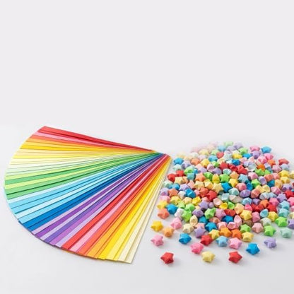 Origami Paper Stars, Colorful Handcraft Origami Lucky Star Paper DIY Paper Arts Creativity Hand Art Crafts (27 color mixed pack (1350) sheets) - Image 2
