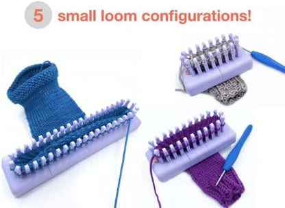 Authentic Knitting Board Adjustable Multi-Knit Loom, snap in parts, small and large gauge - Image 5