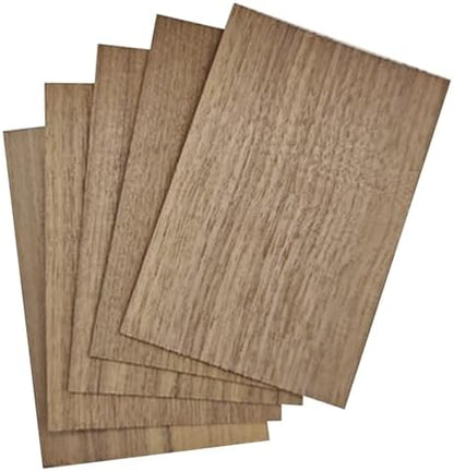MUXGOA 20 Pcs Walnut Wood Sheets,Unfinished Thin Lumber Solid Wood for Crafts Making & DIY Projects &Woodworking(150x100x2mm) by MUXGOA