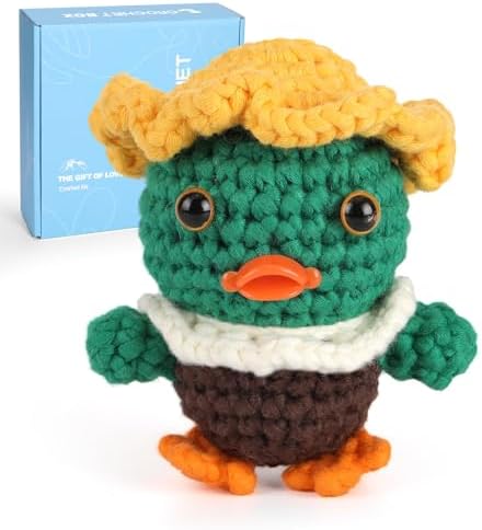 CrochetBox Duck Complete Crochet Kit for Beginners, Easy Craft for Adults by CROCHETBOX