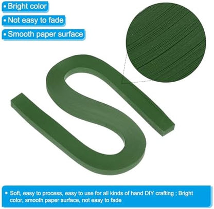 PATIKIL 240pcs Quilling Strips Paper 3/8"(10mm) 21"(54cm) Origami Paper Quilling Strip for Art DIY Hand Craft Christmas, Blackish Green - Image 3