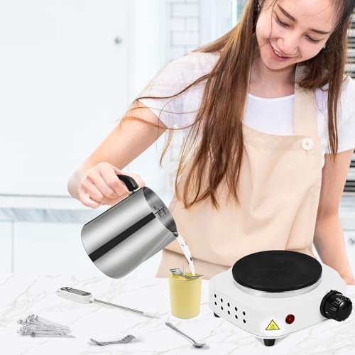 SAEUYVB Candle Making Kit/Supplies with Electric Hot Plate（White） - Image 7