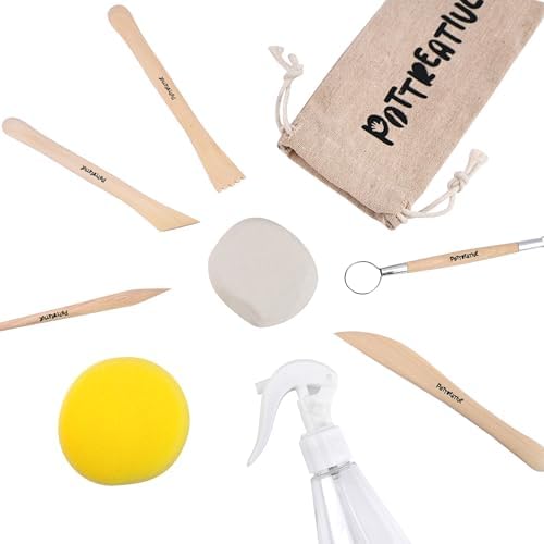POTTREATIVE Air Dry Clay Kit for Adults, Pottery Starter Kit with Tools & Guide, DIY Craft Kit for Beginners, Date Night Activity, Art Hobby Gift Set - Image 5