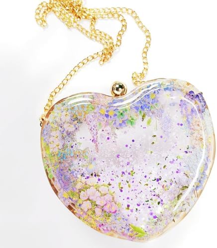 Resin Shaker Purse Mold Kits for 6inch Heart Clutch Bag Making Set of 9 - Image 5