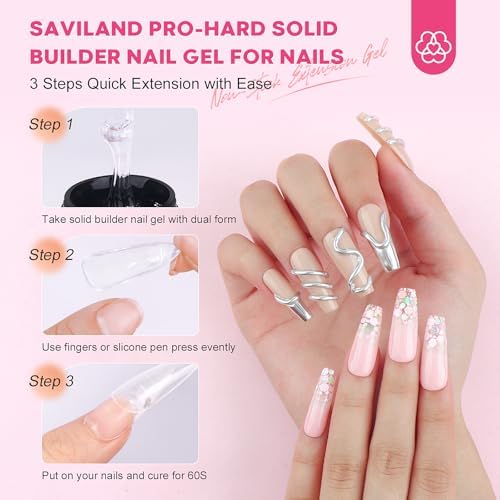 SAVILAND Solid Builder Nail Gel with U V Lamp for 3D Carving & Extension - Image 6