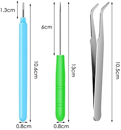 12 Pack Paper Quilling Tools Set, Slotted Needle Pens with Tweezers - Image 3