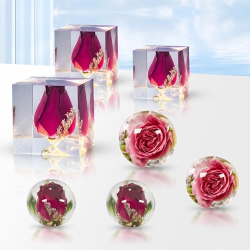 8Pcs Sphere Square Resin Mold,Silicone Molds for Epoxy Resin,for Flower Preservation,Epoxy Resin Crafts,Candle,Home Office Decoration - Image 3