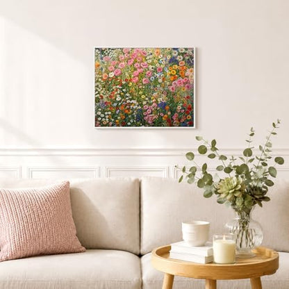 bitCNY Paint by Numbers for Adults, Colorful Wildflower Garden DIY Acrylic Painting Kit, Floral Paint by Number Canvas Art, Botanical Wall Decor for Home, 16x20 Inch - Image 4