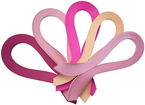 CrafTreat Pink Quilling Paper Strips for Craft Work - 500 Quilling Strips 5mm 30 CM Length - Paper Quilling for Decorating Cards, Gift Bags, Picture Frames and Scrapbooking - Image 2