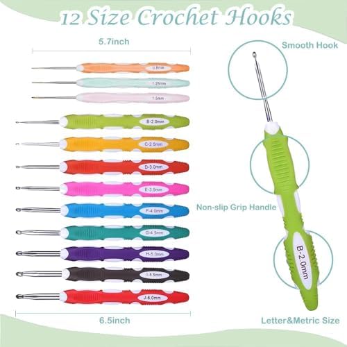 Yarniss Crochet Kits for Beginners,Complete Crochet Kit with Bag,Mint - Image 3
