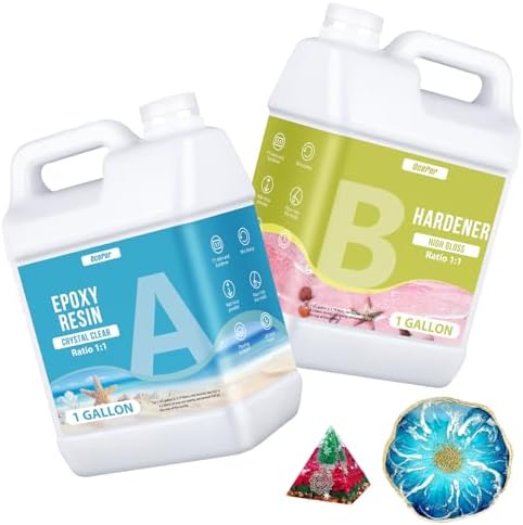 OcePor Epoxy Resin 2 Gallon Clear Resin Epoxy Kit for Art Craft by OcePor