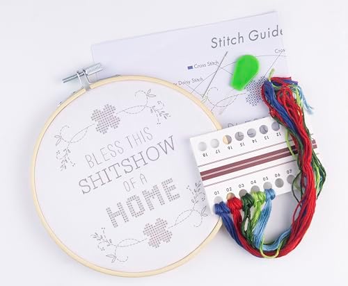 FUNATIC Bless This Sh-tshow of a Home Funny Embroidery Kit for Adults - Image 2