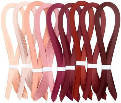 Pestal Pink Tone Quilling Paper Strips 5mm Quilling Strips for Crafts Single Color Origami Paper Strips 0.2inch Paper Filigree Strips (Scarlet No.19) - Image 2