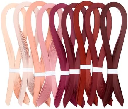Pestal Pink Tone Quilling Paper Strips 5mm Quilling Strips for Crafts Single Color Origami Paper Strips 0.2inch Paper Filigree Strips (Fuchsia No.18) - Image 2