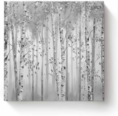 Paint by Number for Adults Beginner Minimalism Grey Forest Painting Art Style DIY Digital Oil Painting by Numbers Picture Drawing On Canvas Framed 20"x20" by Sunteeny