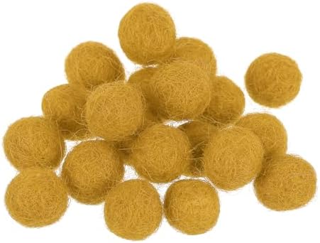 PATIKIL Wool Felt Balls Beads Wool Felting Pom 1cm 10mm Khaki for Home Decor DIY Crafts Handcrafts Project Pack of 20 by PATIKIL
