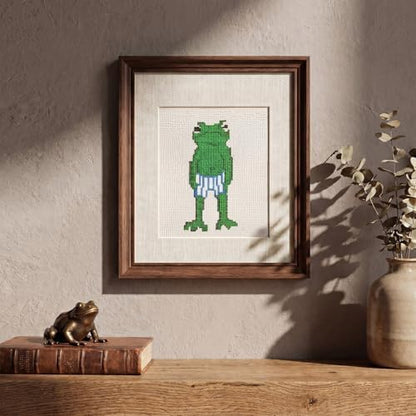 XunYee 18 Mesh Needlepoint Canva for Beginner, Frog - Image 6